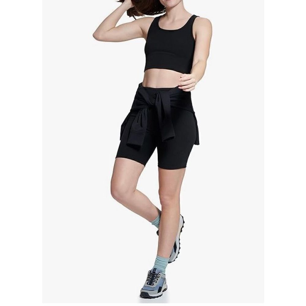 BASS OUTDOOR - L Sz XS Discovery Biker Shorts in Black w/Wicking Fabric. NWT!